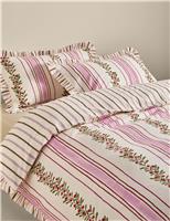 Pure Cotton Striped Foliage Bedding Set