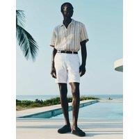 M&S Linen Blend Chino Shorts White