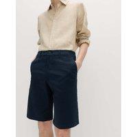 M&S Loose Fit Stretch Chino Shorts Navy