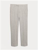 Slim Fit Textured Twill Stretch Trousers