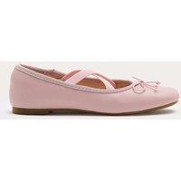 M&S Kids' Square Toe Ballet Shoes (4 Small - 6 Large) Soft Pink