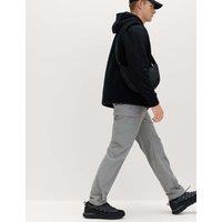 M&S Straight Fit Technical Cargo Trousers Ash Grey