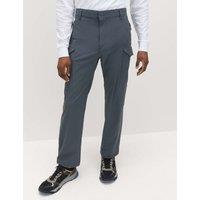 M&S Straight Fit Technical Cargo Trousers Dark Slate