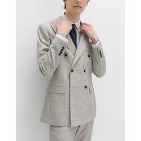 M&S Slim Fit Textured Twill Stretch Suit Jacket Neutral