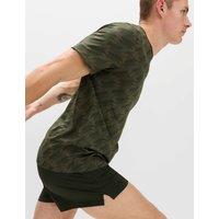 Goodmove Printed Crew Neck T-Shirt Dark Khaki