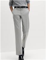 Tailored Fit Checked Trousers