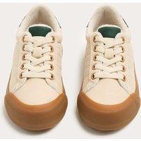 M&S Kids' Lace Up Trainers (4 Small-7 Large) White Mix
