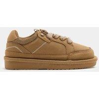 M&S Kids' Casual Lace Up Shoes (10 Small - 4 Large) Tan