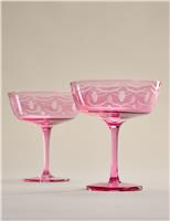 Set of 2 Retro Coupe Glasses
