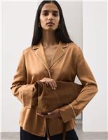 Modal Blend Revere Collared Shirt