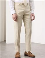 Autograph Tailored Fit Italian Performance Linen Blend Suit Trousers Dusted Pink