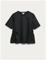 Pure Cotton Ruched Top