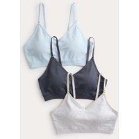 M&S 3pk Seamless Non Wired Bralettes Grey Mix