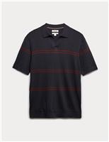 Merino Wool Rich Knitted Polo Shirt with Silk