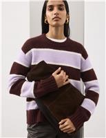 Brushed Striped Jumper with Alpaca