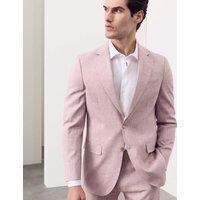 Autograph Tailored Fit Italian Performance Linen Blend Suit Jacket Dusted Pink