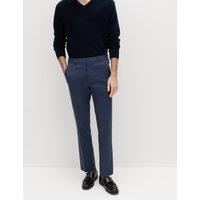 M&S Regular Fit Smart Stretch Trousers Indigo