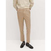 M&S Slim Fit Smart Stretch Trousers Sand