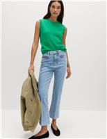High Waisted Kickflare Cropped Jeans