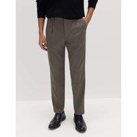 M&S Tailored Fit Stretch Smart Trousers Mole