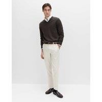 M&S Slim Fit Smart Stretch Trousers Light Grey