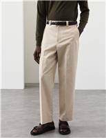 Relaxed Fit Textured Trousers