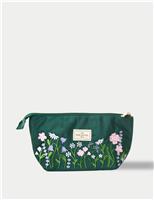 Essential Makeup Pouch - Wildflowers Embroidered Velvet