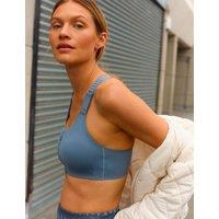 Goodmove Ultimate Support Zip Up Non Wired Sports Bra A-GG Slate Blue