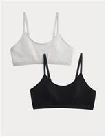 2pk Cotton First Bra Crop Tops