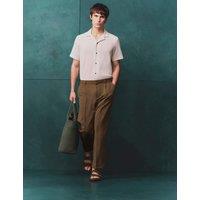 Autograph Relaxed Fit Lyocell Rich Pleat Front Trousers Olive