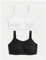 2pk Ultimate Support Non Wired Sports Bras (A-H)
