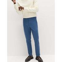 M&S The Ultimate Slim Fit Twill Chinos Chambray