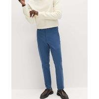 M&S The Ultimate Slim Fit Twill Chinos Chambray