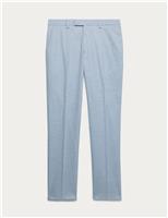 Slim Fit Textured Stretch Trousers