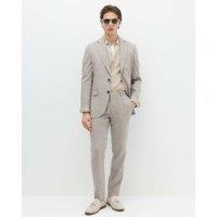 Autograph Tailored Fit Italian Performance Linen Blend Suit Trousers Khaki