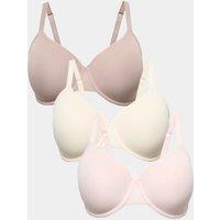 M&S 3 Pack Wired Full Cup Bras F-H Pink Mix