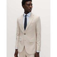 M&S Slim Fit Stretch Ultimate Suit Jacket Ecru