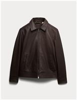 Leather Harrington Jacket