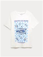 Pure Cotton Printed Graphic T-Shirt