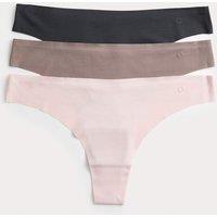 Goodmove 3pk Invisible No VPL Thongs Brown Haze