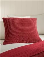 Pure Cotton Velvet Narrow Stripe Pillow Sham
