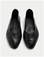 Leather Flat Ballet Pumps