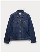 Autograph Denim Cinched Waist Jacket Dark Indigo