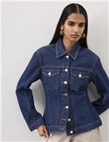Denim Cinched Waist Jacket