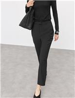 Wool Blend Slim Fit Ankle Grazer Trousers