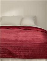 Pure Cotton Velvet Narrow Stripe Bedspread