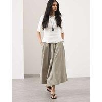 Autograph Taffeta Pleated Maxi Skirt Putty