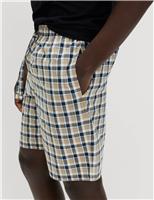 2 Pack Pure Cotton Checked Pyjama Shorts