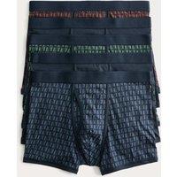 M&S 5 Pack Cotton Stretch Tile Print Trunks Navy Mix