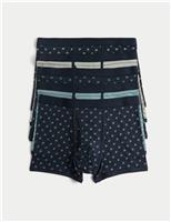 M&S 5 Pack Cotton Stretch Turtle Trunks Navy Mix